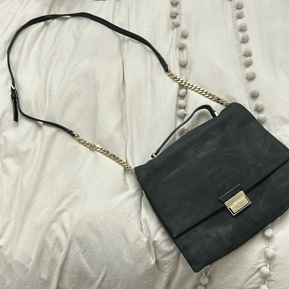 vintage kate spade black suede crossbody - Picture 1 of 5